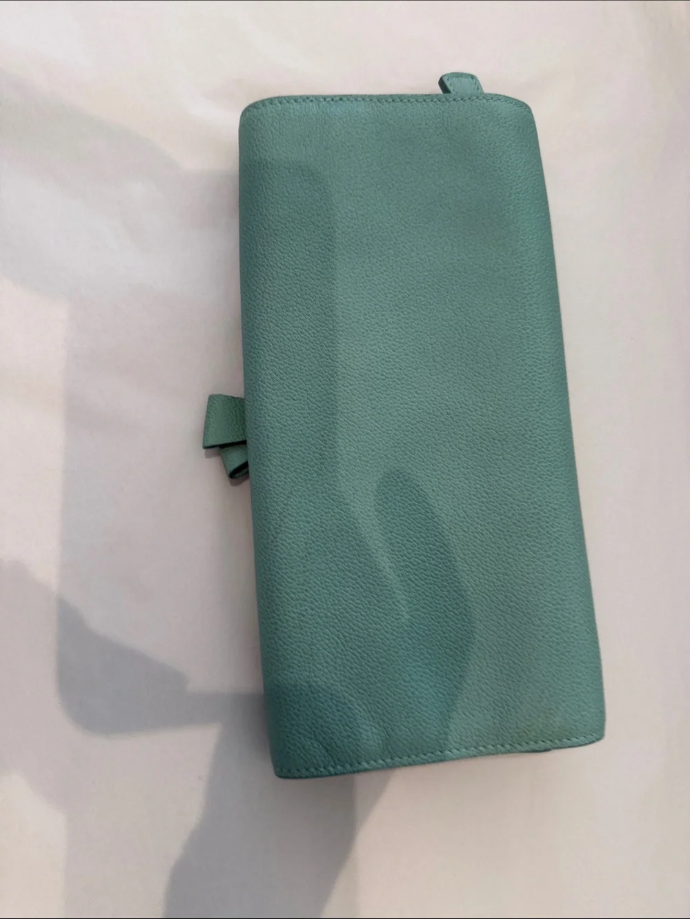 Leather Travel Jewelry Roll Organizer in Tan with Turquoise Accents